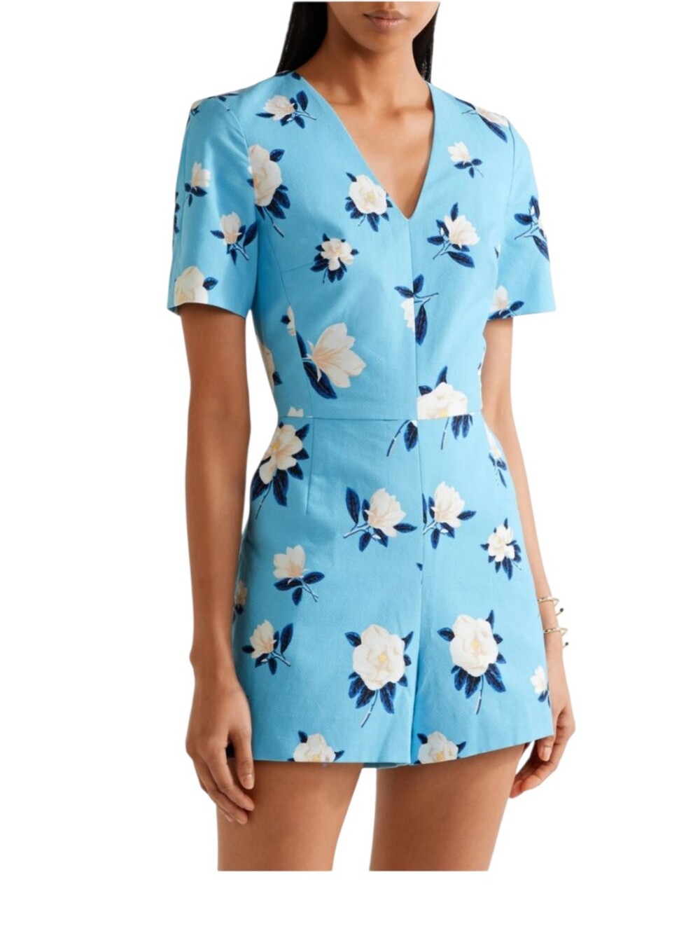 Draper James by Reese Witherspoon Net-a-Porter Cutout Floral-Print Playsuit